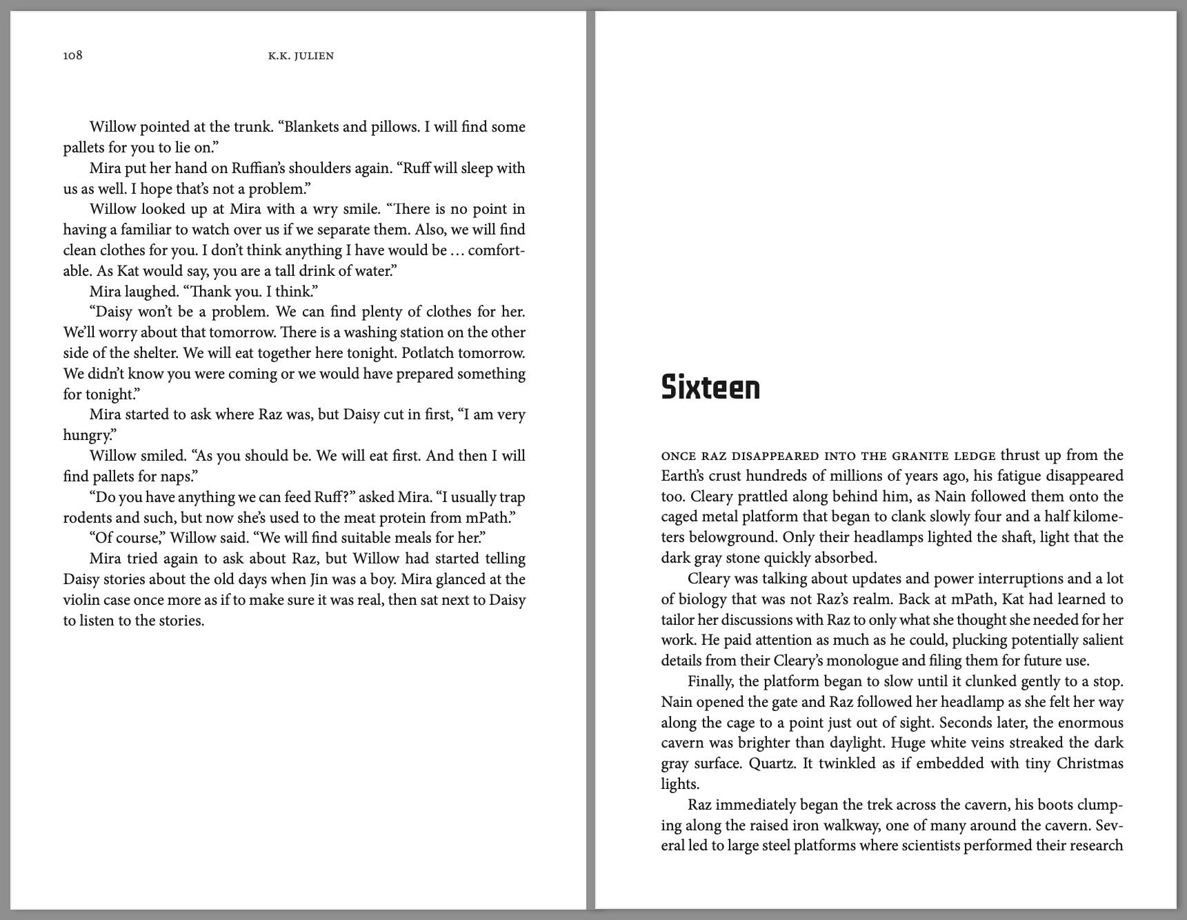 Book interior for Flowers at the edge of the world. 2-page spread.